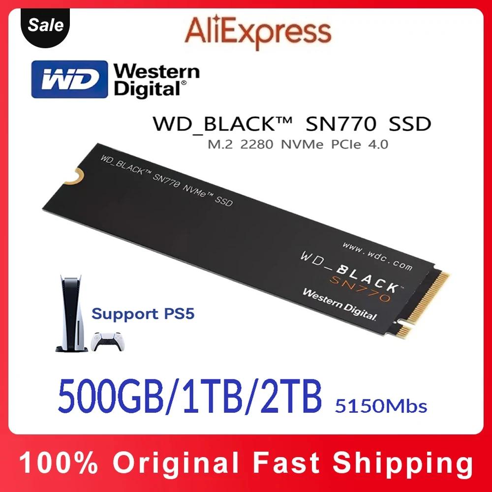   ӿ ָ Ʈ ̺,   Ʈ ũž, WD SN770, 1TB SSD, NVMe 500GB, 1TB, 2TB, PCIe4.0, M.2 2280